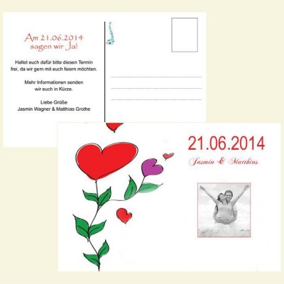 Save the Date Karte - Happy Flowers