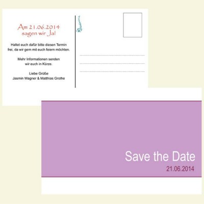 Save the Date Karte - Pink