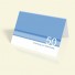 Geburtstagskarte - Blaue Streifen - vertikal klappbar