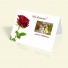 Einladungskarte zur Hochzeit - Rote Rose - vertikal klappbar
